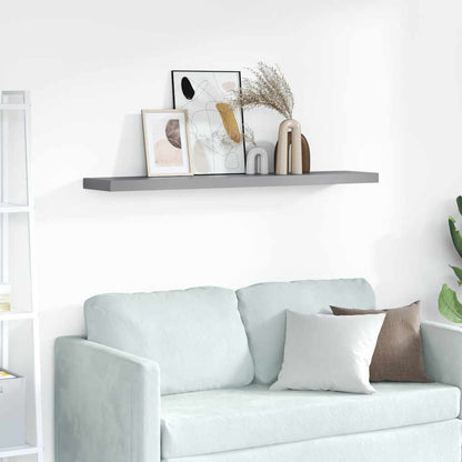 Floating Wall Shelf Grey 120x23.5x3.8 cm MDF