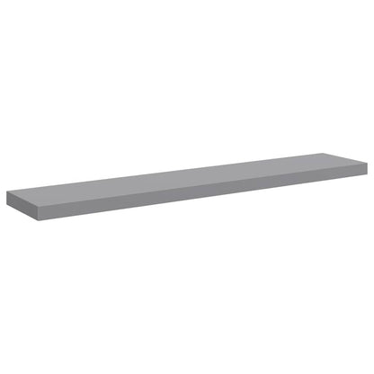 Floating Wall Shelves 2 pcs Grey 120x23.5x3.8 cm MDF