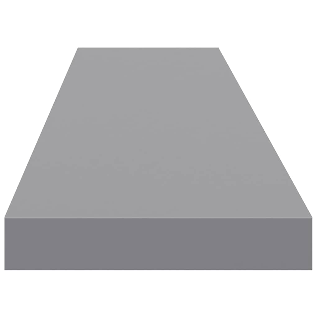 Floating Wall Shelves 2 pcs Grey 120x23.5x3.8 cm MDF