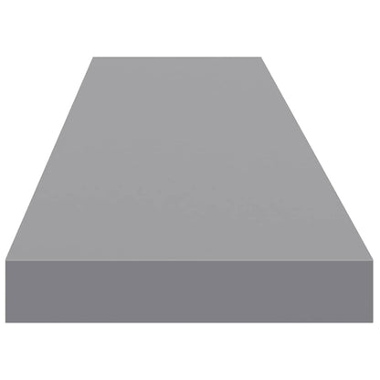 Floating Wall Shelves 2 pcs Grey 120x23.5x3.8 cm MDF