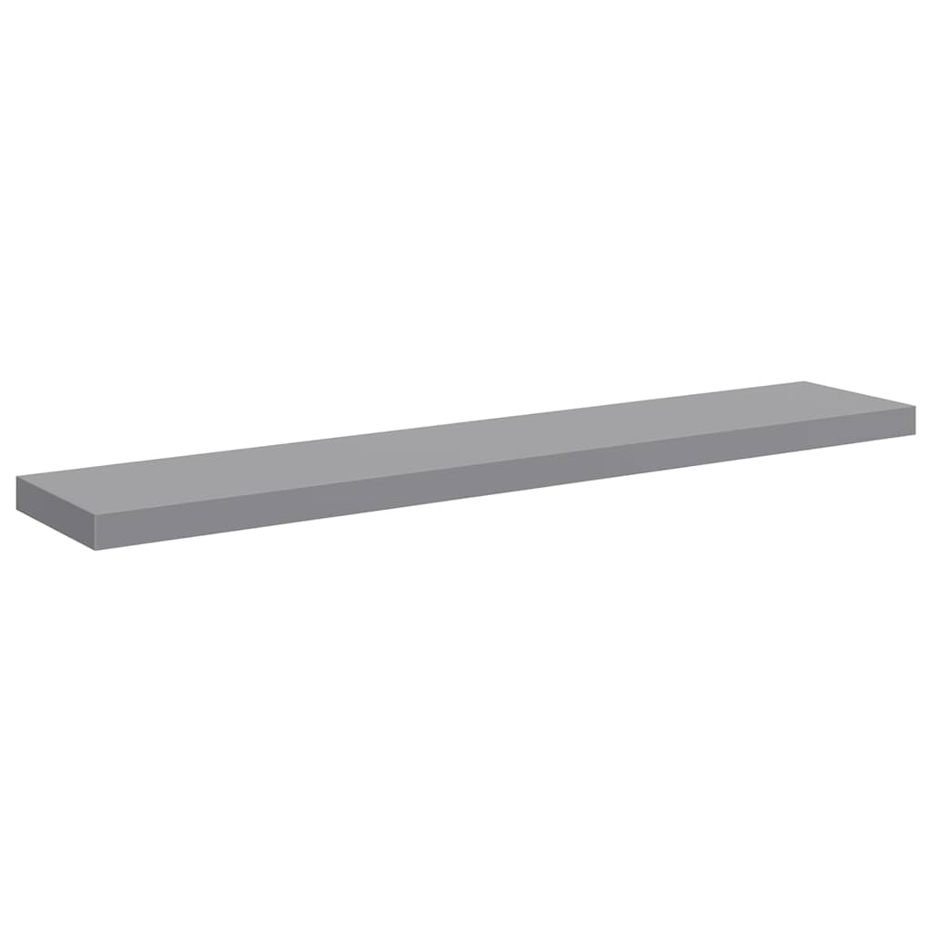 Floating Wall Shelves 4 pcs Grey 120x23.5x3.8 cm MDF