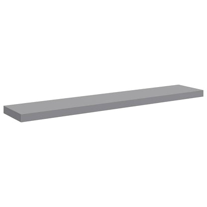 Floating Wall Shelves 4 pcs Grey 120x23.5x3.8 cm MDF