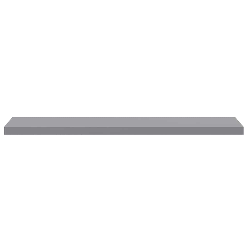 Floating Wall Shelves 4 pcs Grey 120x23.5x3.8 cm MDF