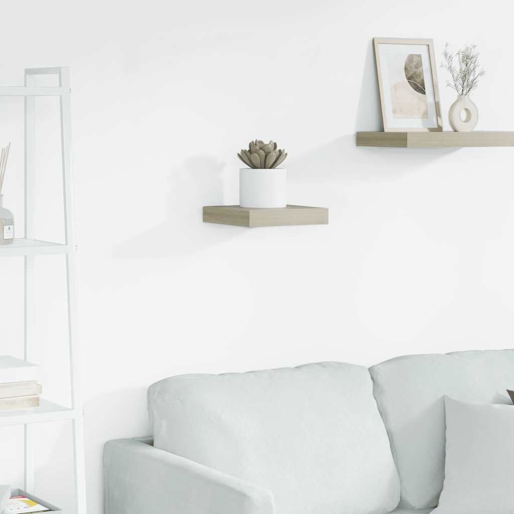 Floating Wall Shelf Oak 23x23.5x3.8 cm MDF