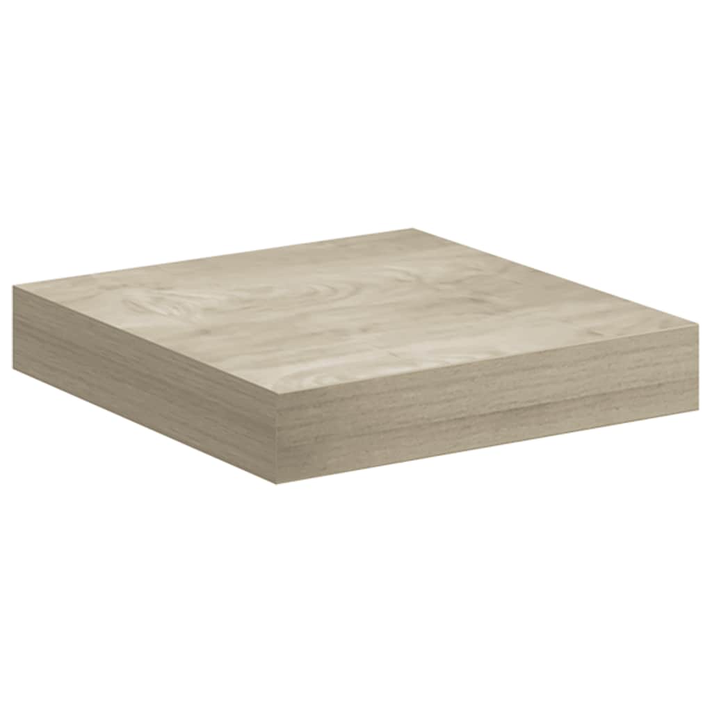 Floating Wall Shelves 2 pcs Oak 23x23.5x3.8 cm MDF