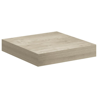 Floating Wall Shelves 2 pcs Oak 23x23.5x3.8 cm MDF