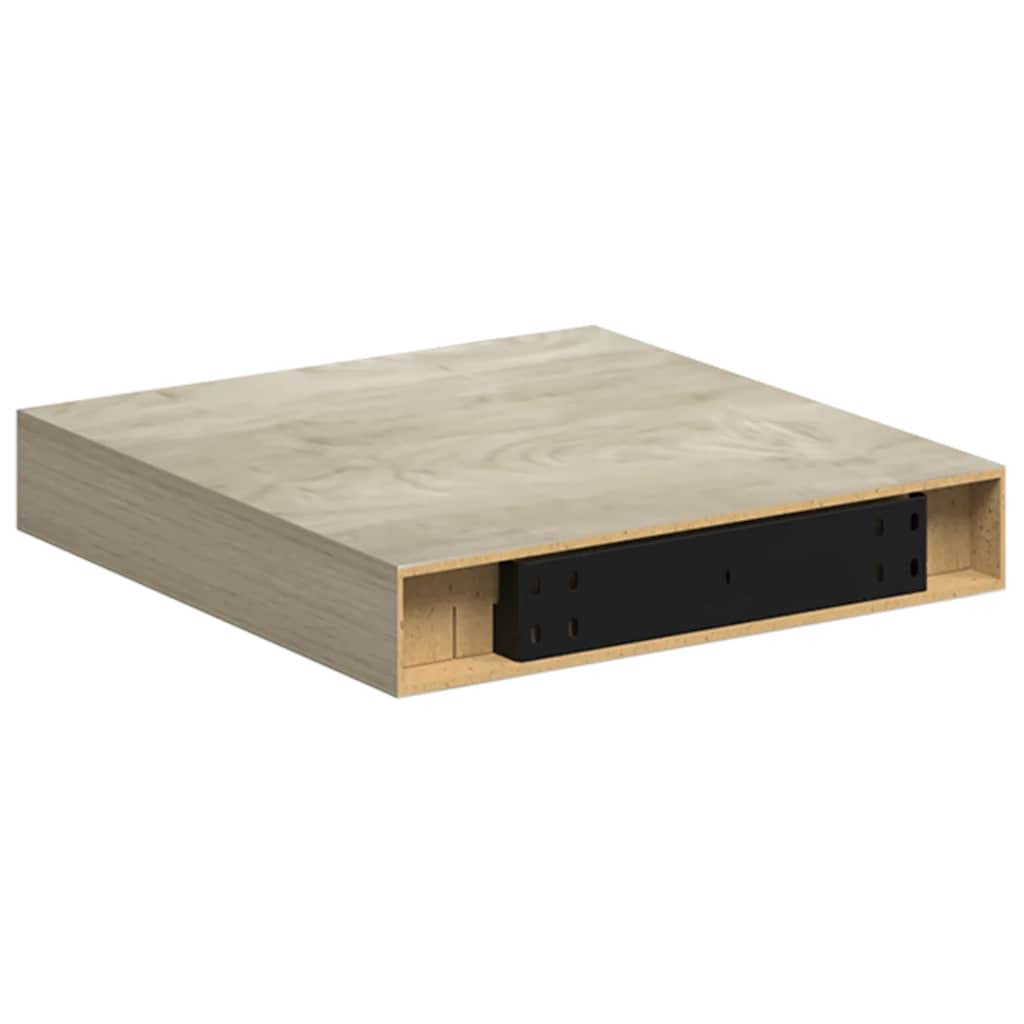 Floating Wall Shelves 4 pcs Oak 23x23.5x3.8 cm MDF