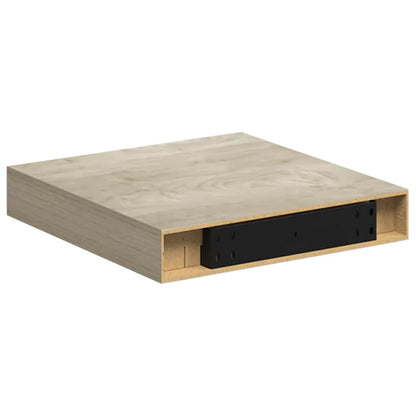 Floating Wall Shelves 4 pcs Oak 23x23.5x3.8 cm MDF