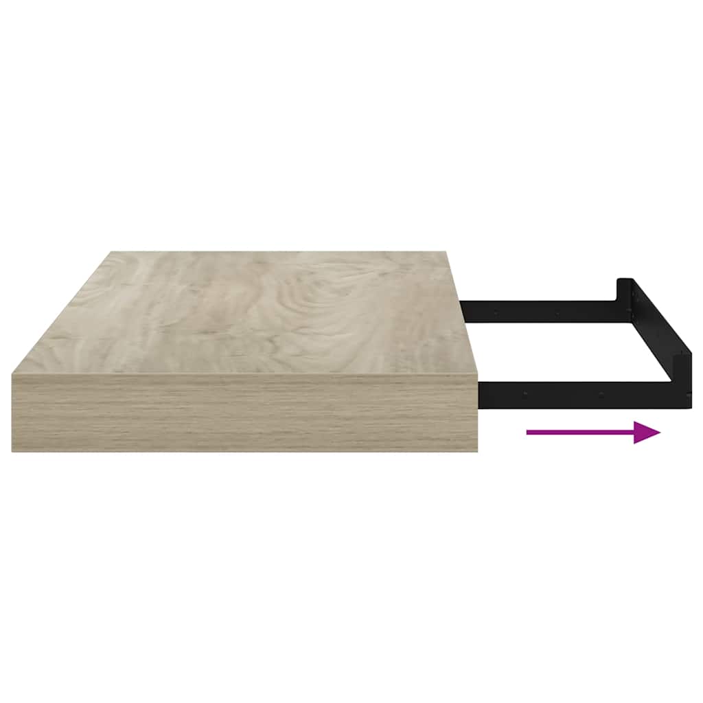Floating Wall Shelf Oak 40x23x3.8 cm MDF
