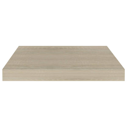 Wall Shelf | Set of 2 | Oak | Honeycomb MDF, Metal | 40x23x3.8 cm