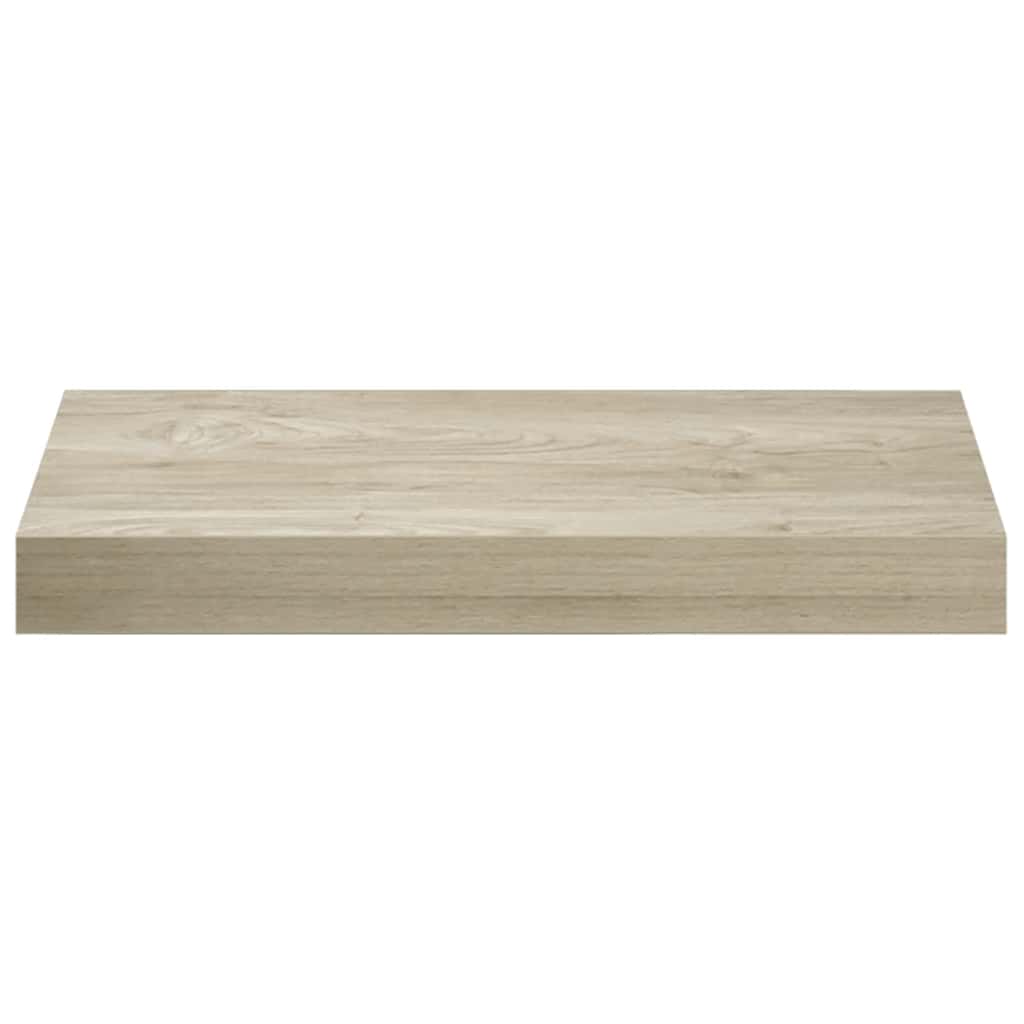 Wall Shelf | Set of 2 | Oak | Honeycomb MDF, Metal | 40x23x3.8 cm