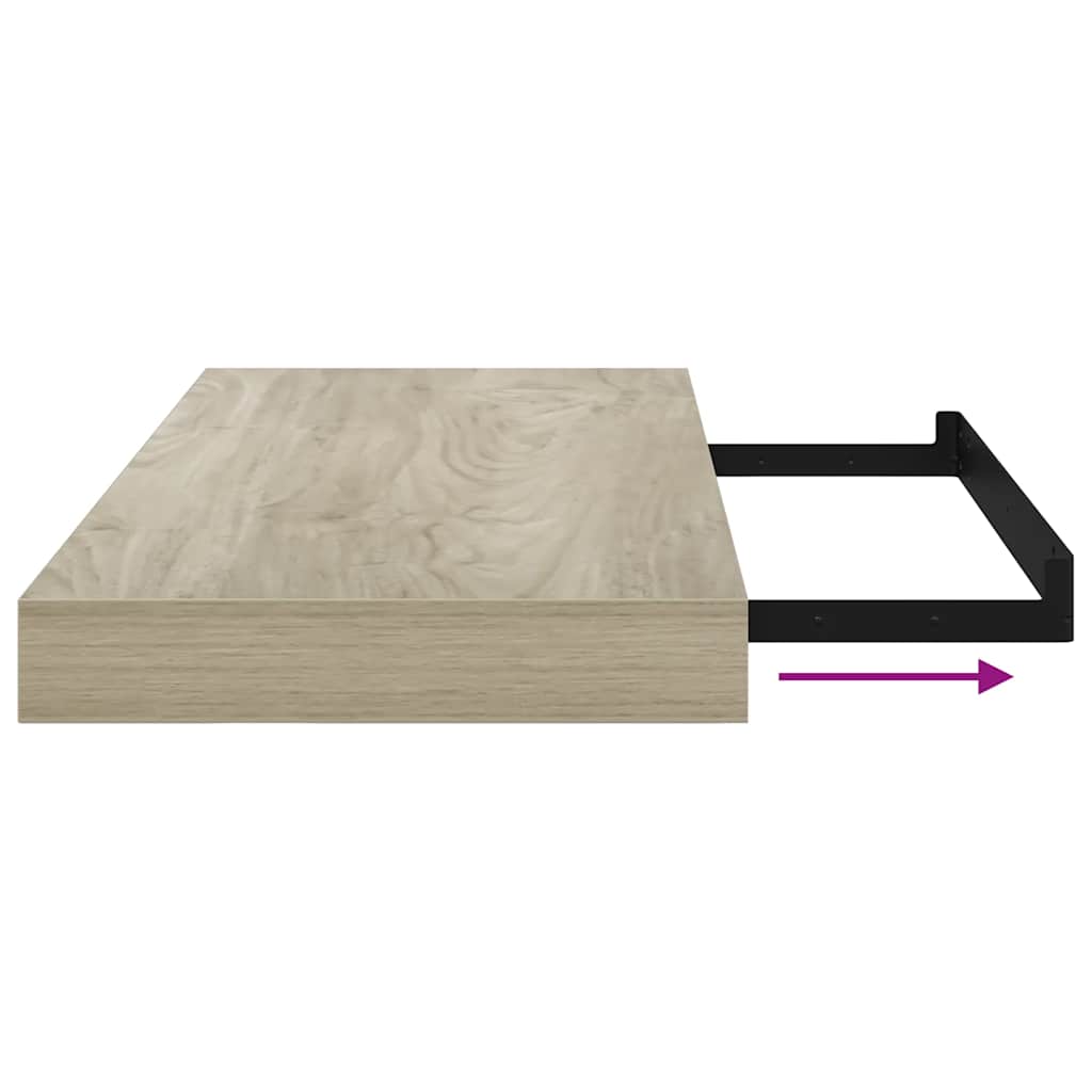 Floating Wall Shelf Oak 50x23x3.8 cm MDF