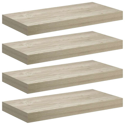 Floating Wall Shelves 4 pcs Oak 50x23x3.8 cm MDF