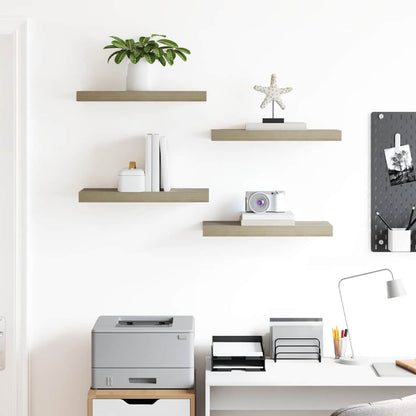 Floating Wall Shelves 4 pcs Oak 50x23x3.8 cm MDF