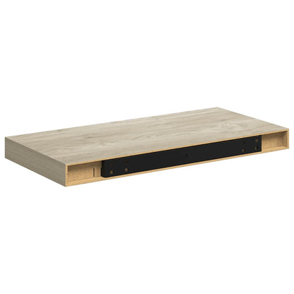 Floating Wall Shelves 4 pcs Oak 50x23x3.8 cm MDF