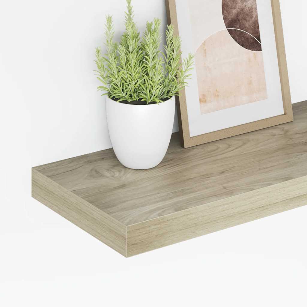 Floating Wall Shelf Oak 60x23.5x3.8 cm MDF