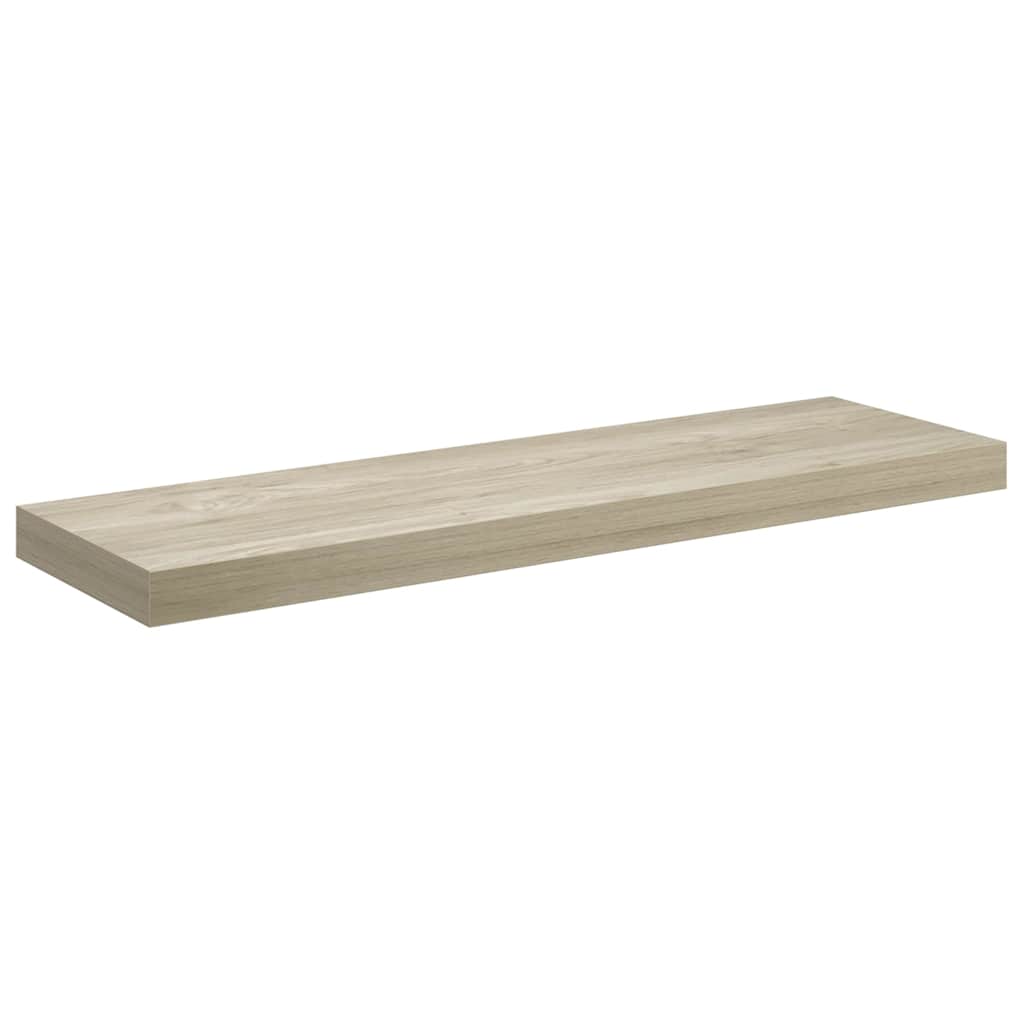 Floating Wall Shelves 2 pcs Oak 80x23.5x3.8 cm MDF