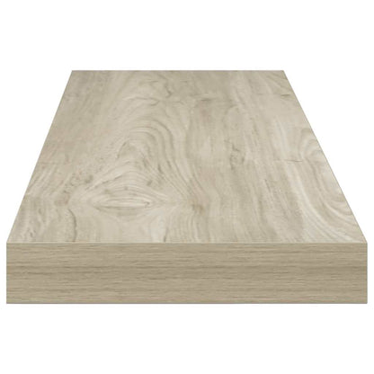 Floating Wall Shelves 2 pcs Oak 80x23.5x3.8 cm MDF