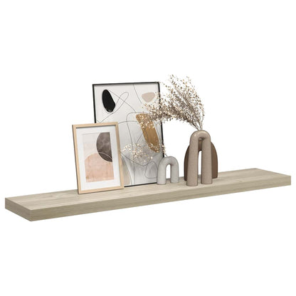 Floating Wall Shelf Oak 120x23.5x3.8 cm MDF