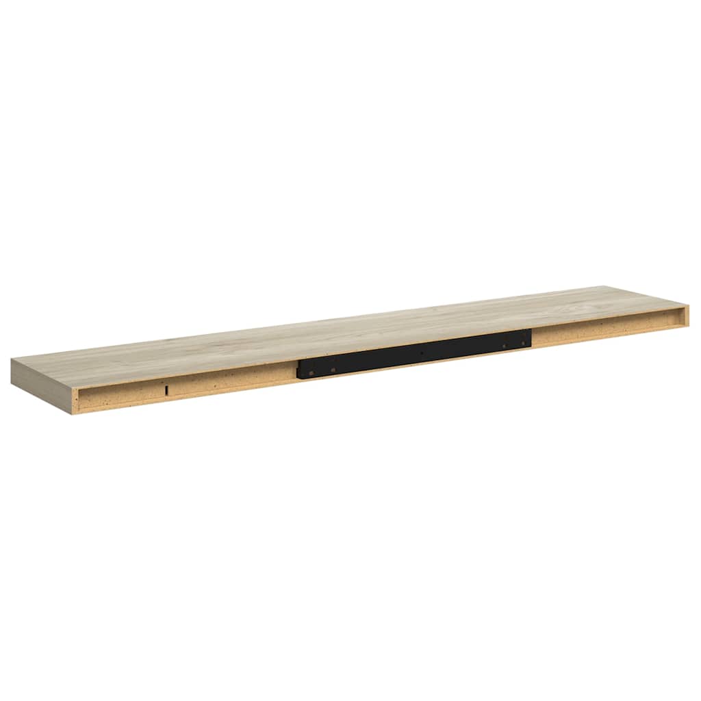 Floating Wall Shelf Oak 120x23.5x3.8 cm MDF