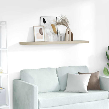 Floating Wall Shelf Oak 120x23.5x3.8 cm MDF