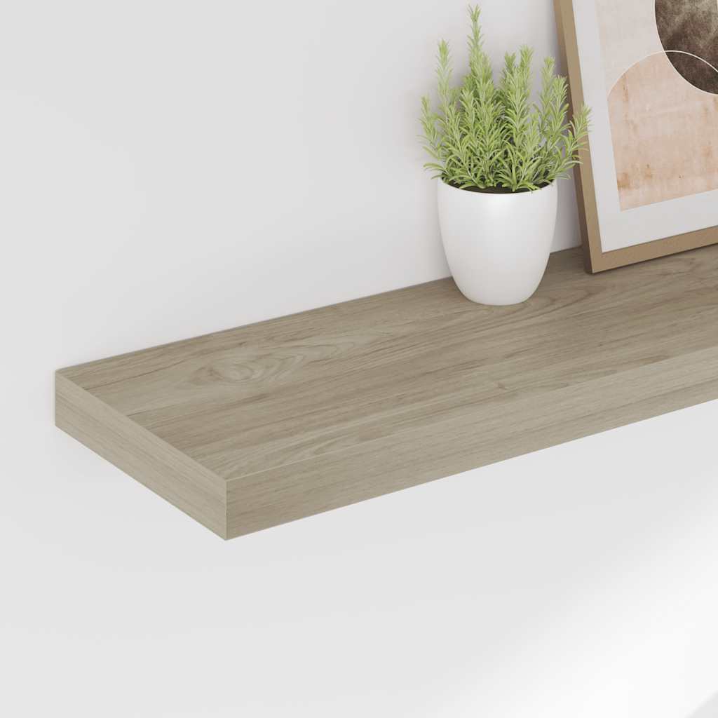Floating Wall Shelves 2 pcs Oak 120x23.5x3.8 cm MDF