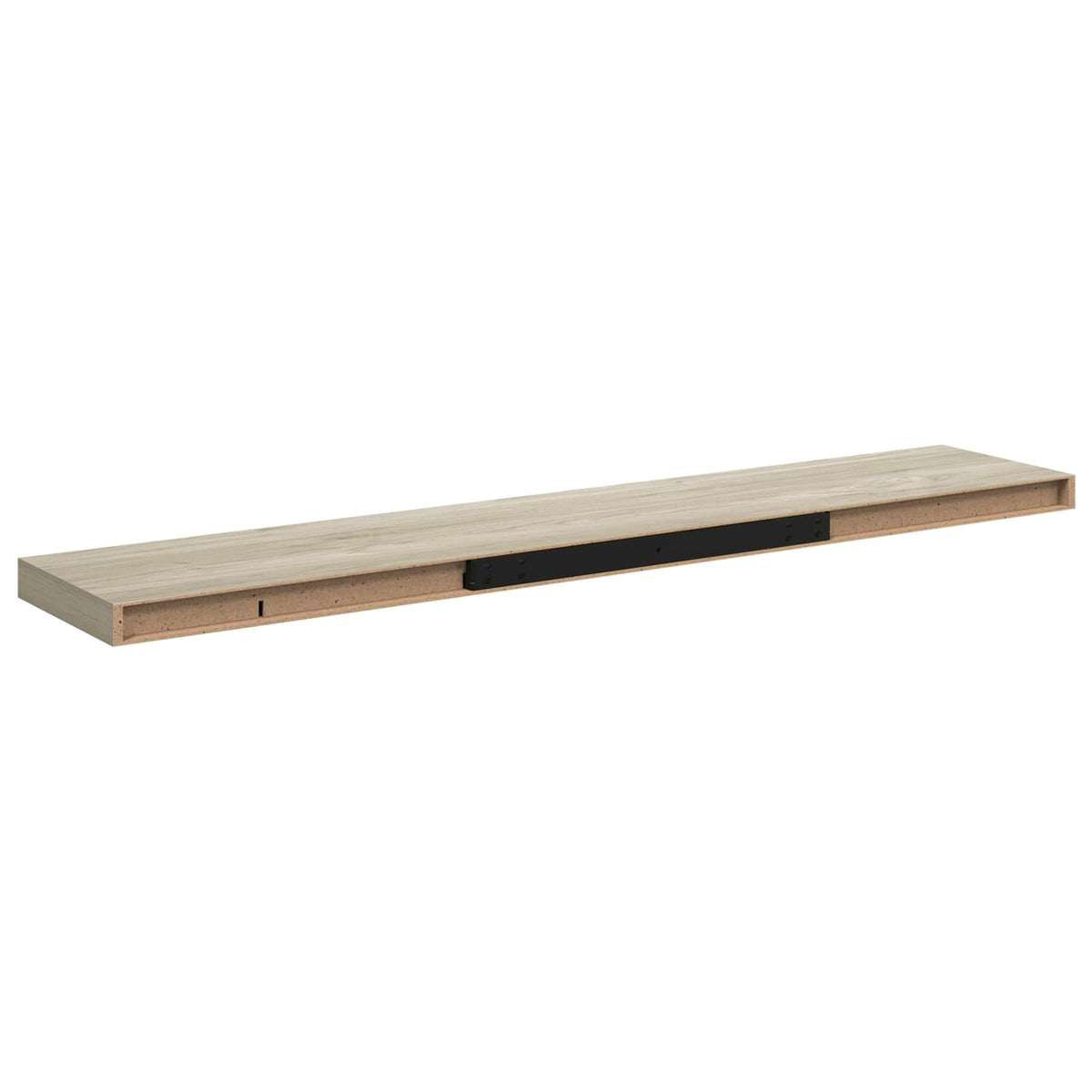 323884 vidaXL Floating Wall Shelves 2 pcs Oak 120x23,5x3,8 cm MDF