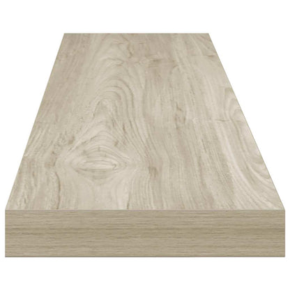 Floating Wall Shelves 4 pcs Oak 120x23.5x3.8 cm MDF