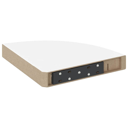 Floating Corner Shelves 4 pcs High Gloss White 25x25x3.8 cm MDF