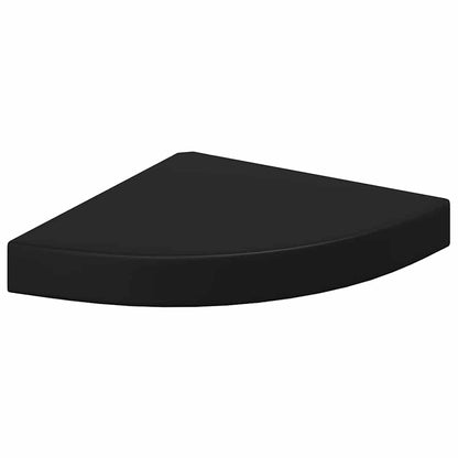 Floating Corner Shelves 2 pcs Black 25x25x3.8 cm MDF