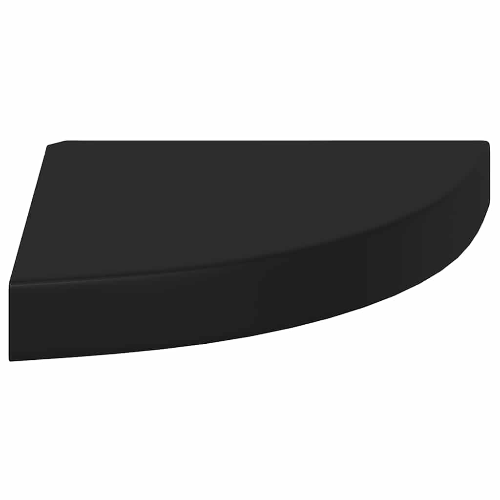 Floating Corner Shelves 2 pcs Black 25x25x3.8 cm MDF