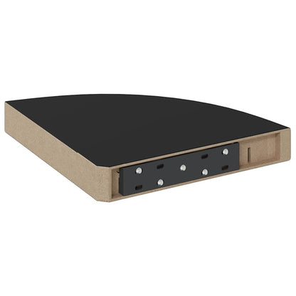 Floating Corner Shelves 4 pcs Black 25x25x3.8 cm MDF