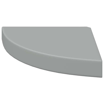 Floating Corner Shelves 2 pcs Grey 25x25x3.8 cm MDF