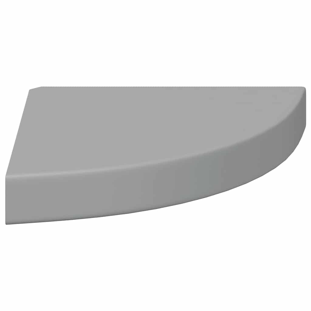 Floating Corner Shelves 2 pcs Grey 25x25x3.8 cm MDF