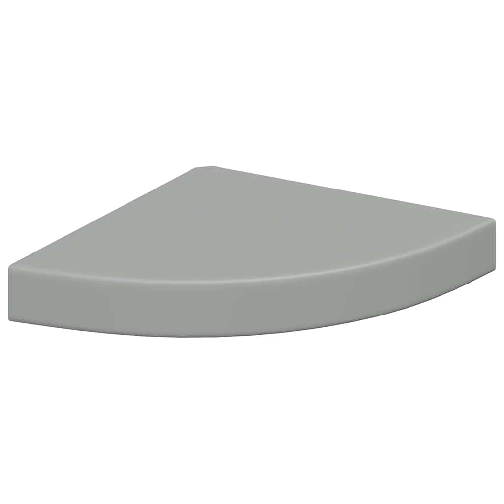 Floating Corner Shelves 4 pcs Grey 25x25x3.8 cm MDF