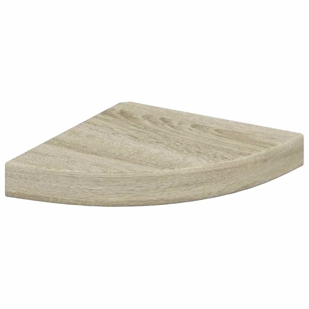 Floating Corner Shelves 2 pcs Oak 25x25x3.8 cm MDF
