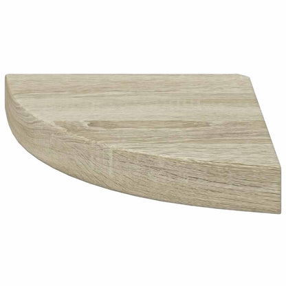 Floating Corner Shelves 2 pcs Oak 25x25x3.8 cm MDF