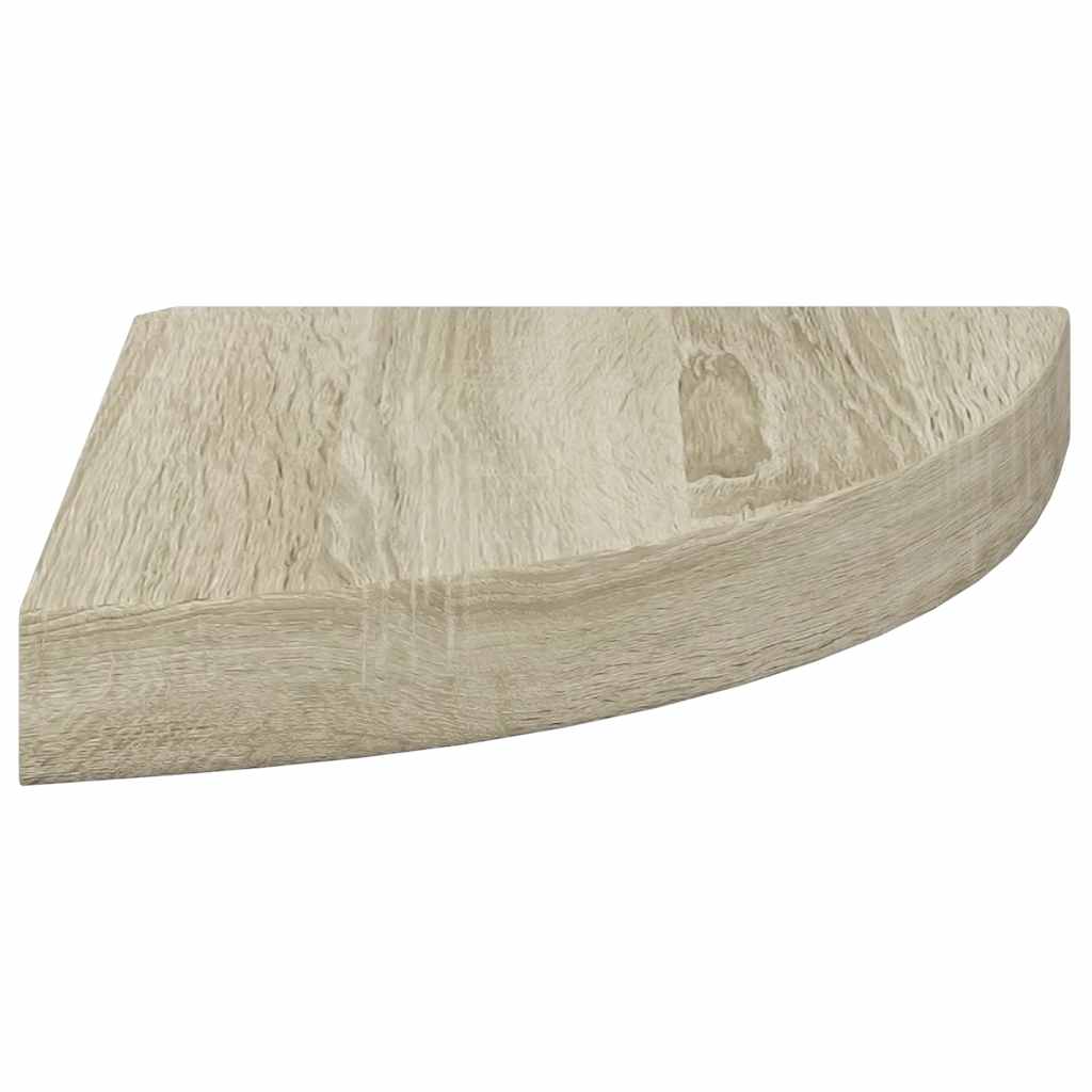 Floating Corner Shelves 2 pcs Oak 25x25x3.8 cm MDF