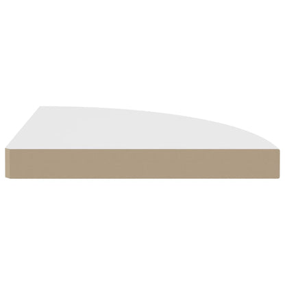 Floating Corner Shelves 2 pcs White 35x35x3.8 cm MDF