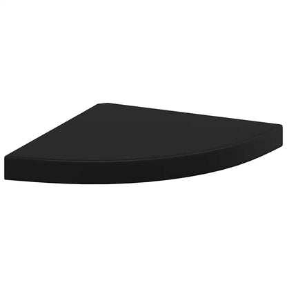 Floating Corner Shelf Black 35x35x3.8 cm MDF