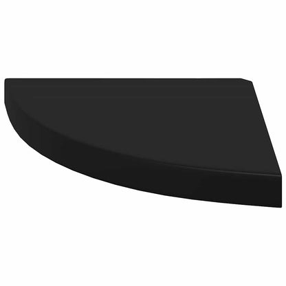 Floating Corner Shelf Black 35x35x3.8 cm MDF