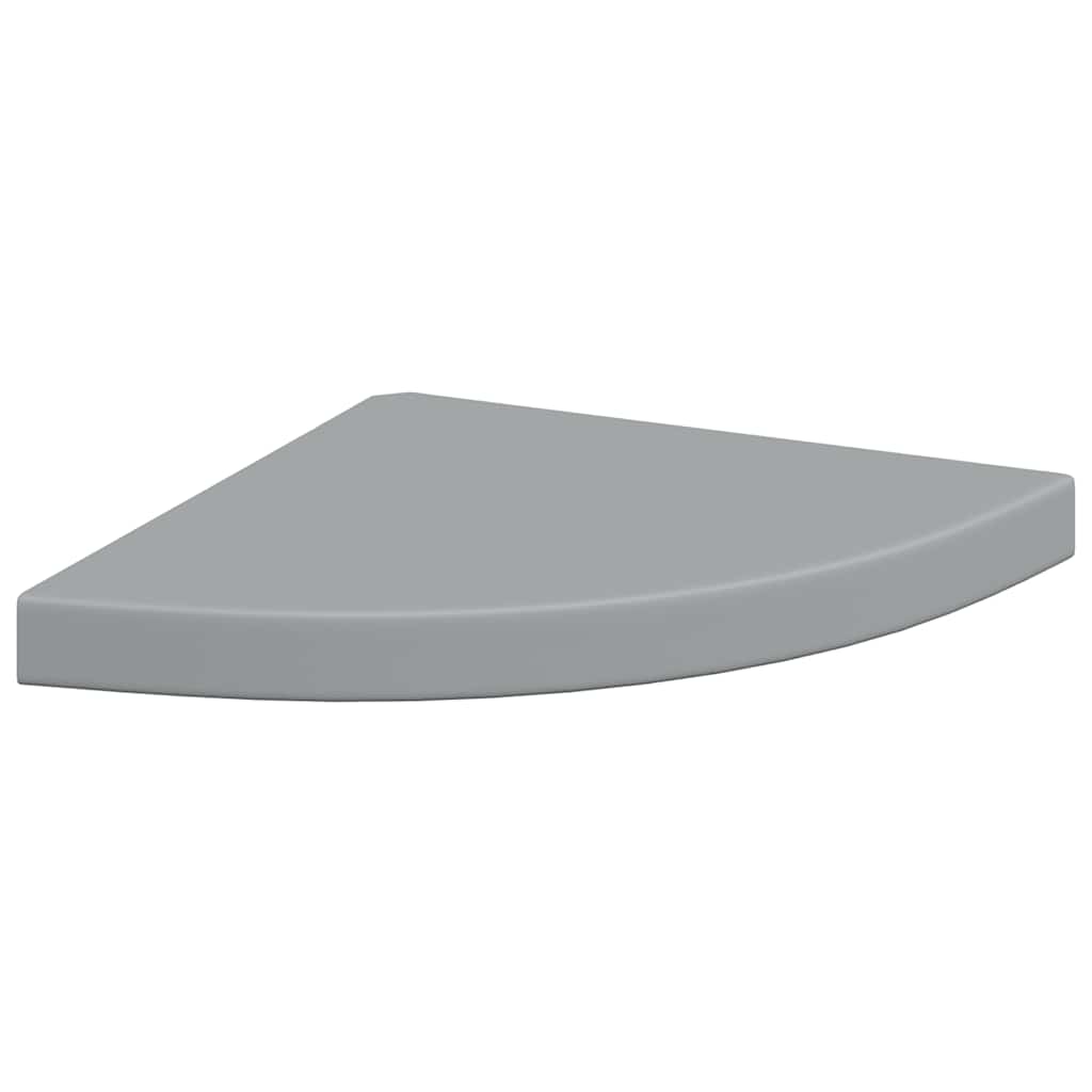 Floating Corner Shelf Grey 35x35x3.8 cm MDF