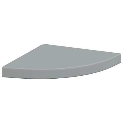 Floating Corner Shelves 2 pcs Grey 35x35x3.8 cm MDF