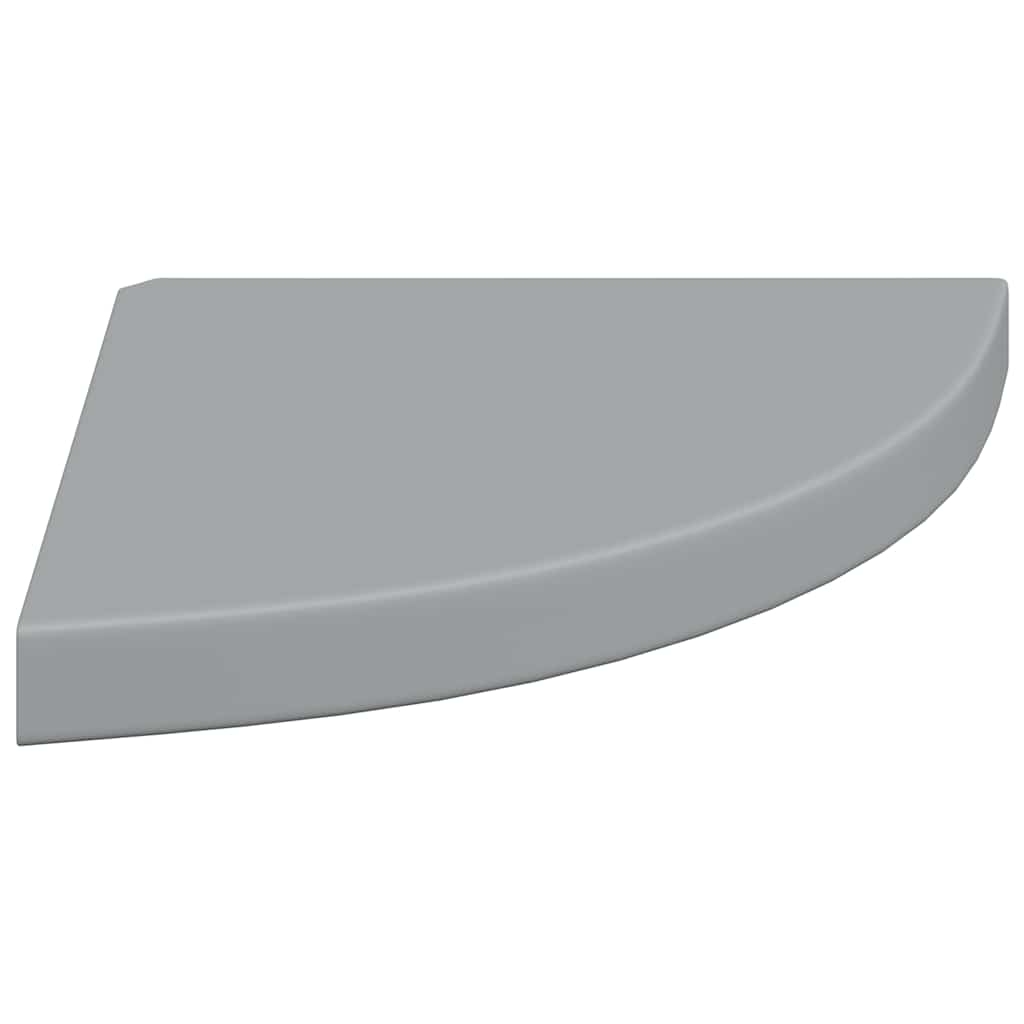 Floating Corner Shelves 2 pcs Grey 35x35x3.8 cm MDF
