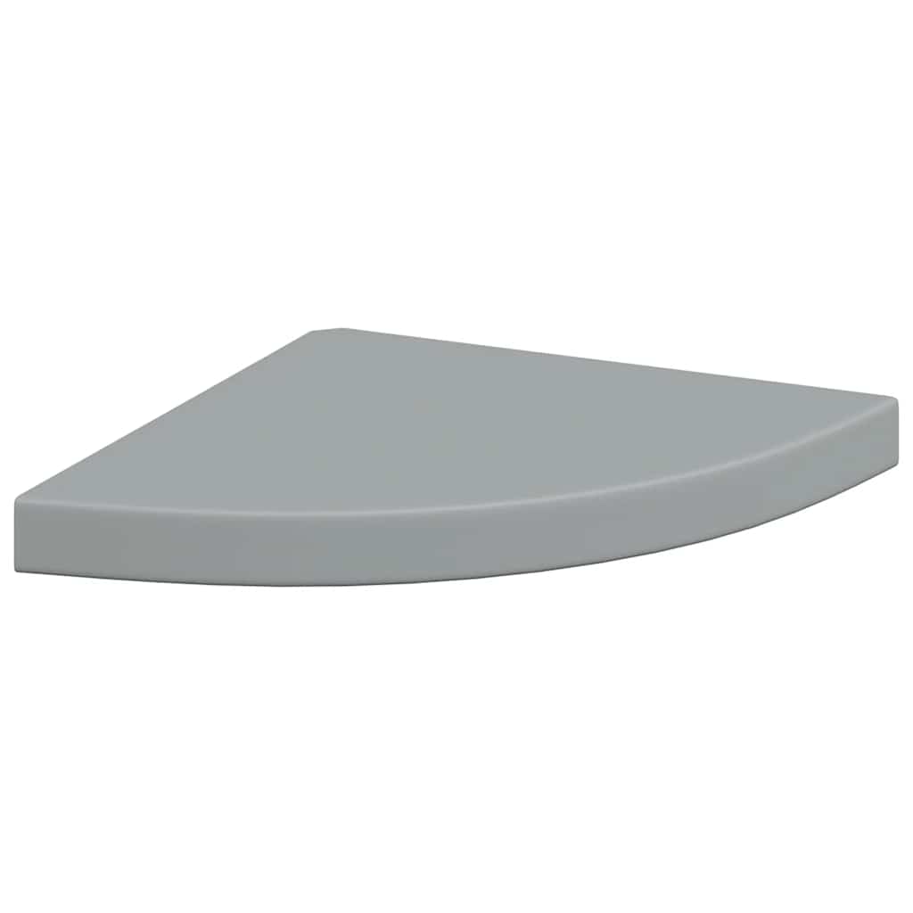 Floating Corner Shelves 4 pcs Grey 35x35x3.8 cm MDF