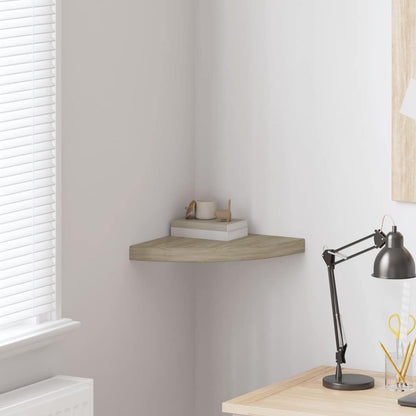 Floating Corner Shelf Oak 35x35x3.8 cm MDF