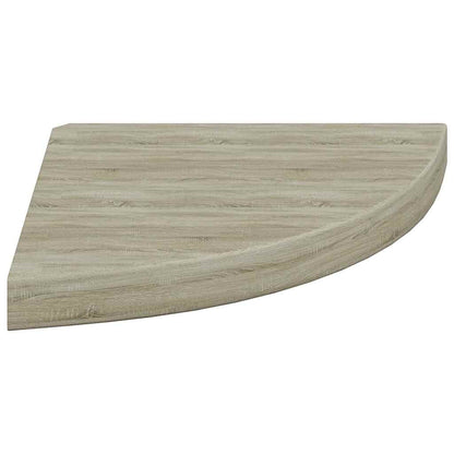 Floating Corner Shelves 2 pcs Oak 35x35x3.8 cm MDF