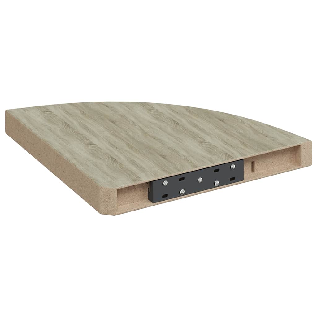 Floating Corner Shelves 4 pcs Oak 35x35x3.8 cm MDF