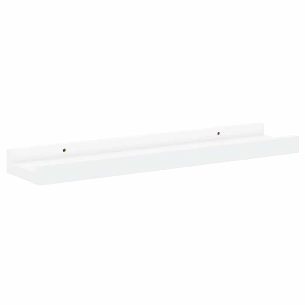 Picture Frame Ledge Shelves 2 pcs White 40x9x3 cm MDF