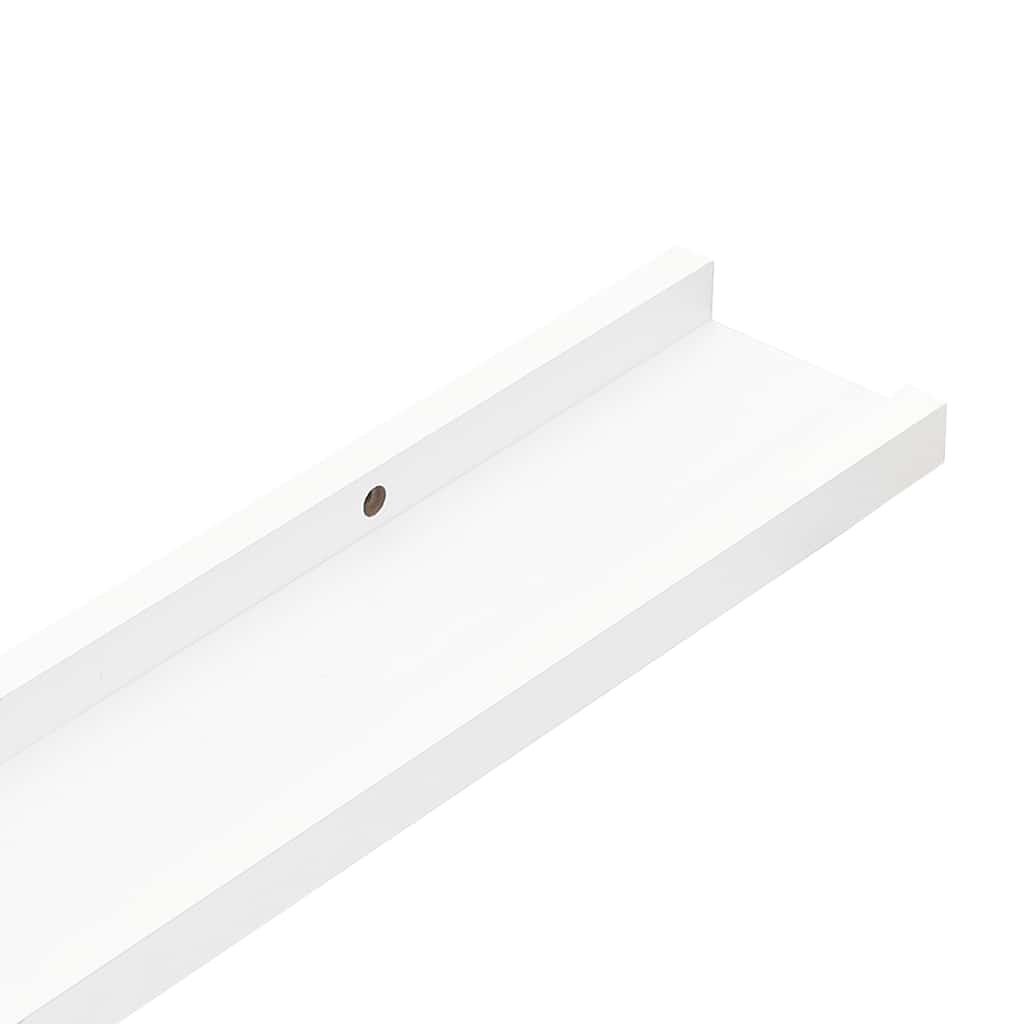 Picture Frame Ledge Shelves 2 pcs White 60x9x3 cm MDF